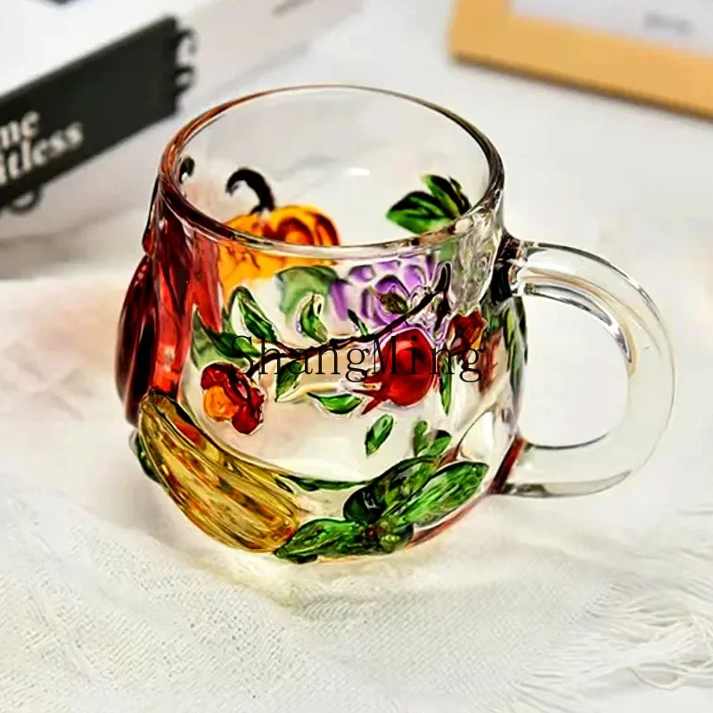CL painted pumpkin glass heat-resistant cup office coffee cup household milk tea cup
CL painted pumpkin glass heat-resistant cup office coffee cup household milk tea cup