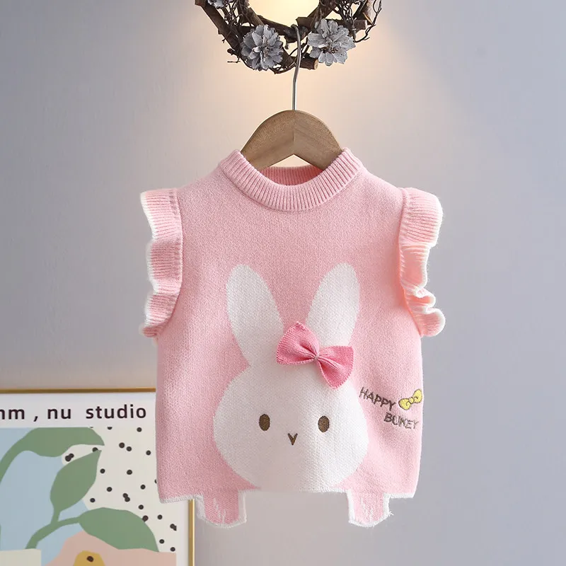 Spring and Autumn Girls' Sweater Vest Children's New Fashionable Vest Cute Shoulder Thin Top for Baby Girls
Spring and Autumn Girls' Sweater Vest Children's New Fashionable Vest Cute Shoulder Thin Top for Baby Girls