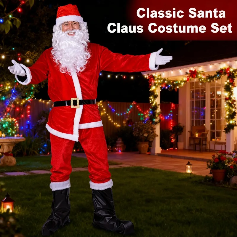 Костюм Санта-Клауса для взрослых и мужчин, праздничный наряд для выступлений, комплект рождественских костюмов
Костюм Санта-Клауса для взрослых и мужчин, праздничный наряд для выступлений, комплект рождественских костюмов