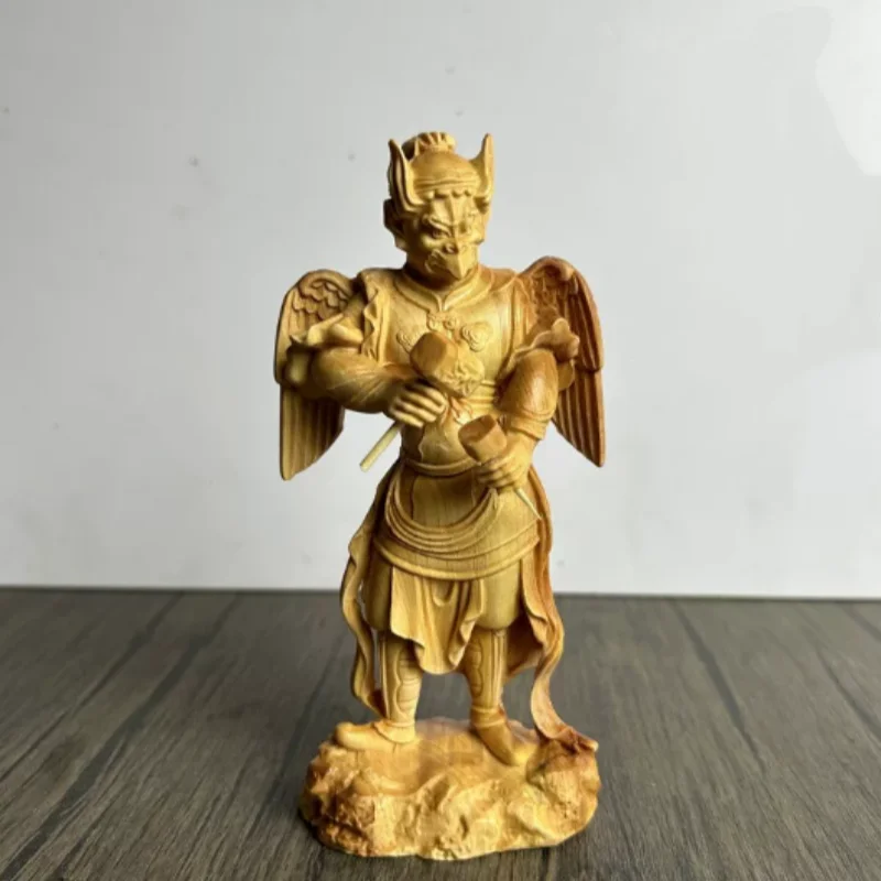 Retro Cliff Cypress Wood carving Lei Zhenzi deity Statue Home Worship Desktop Creative Ornament Modern Exquisite Crafts
Retro Cliff Cypress Wood carving Lei Zhenzi deity Statue Home Worship Desktop Creative Ornament Modern Exquisite Crafts