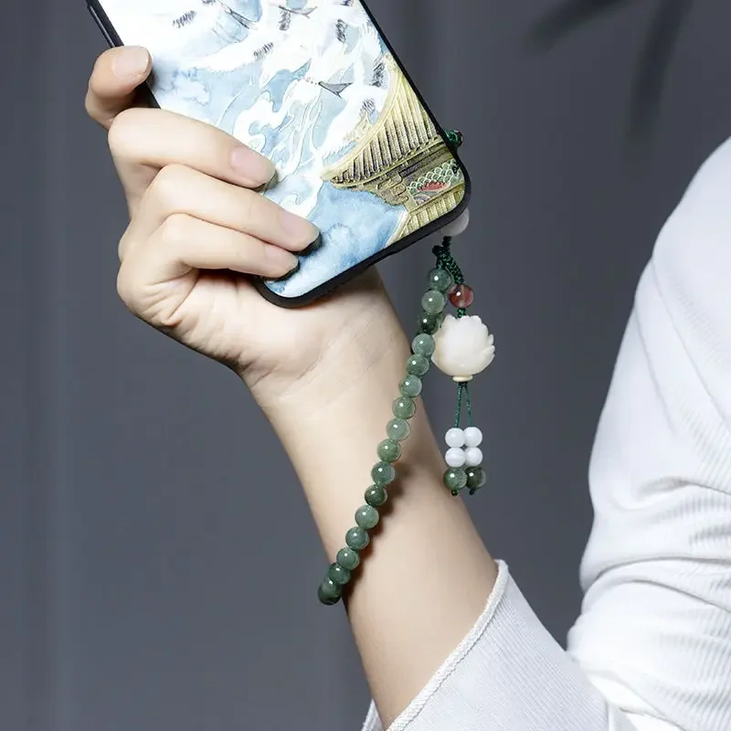 Chinese Style Shoushan Stone Mobile Phone Lanyard Short Bodhi Pendant Women's Mobile Phone Chain Wrist Hanging Accessories
Chinese Style Shoushan Stone Mobile Phone Lanyard Short Bodhi Pendant Women's Mobile Phone Chain Wrist Hanging Accessories