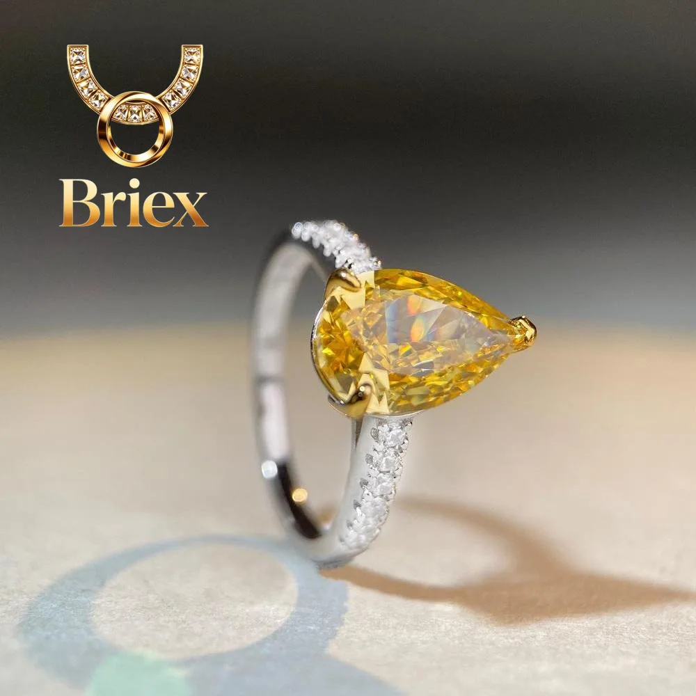 Briex Jewelry Luxury Solid Platinum PT950 Women's Drop Ring Full Diamond Raydean Cut 7 karat Diamond Ring
Briex Jewelry Luxury Solid Platinum PT950 Women's Drop Ring Full Diamond Raydean Cut 7 karat Diamond Ring