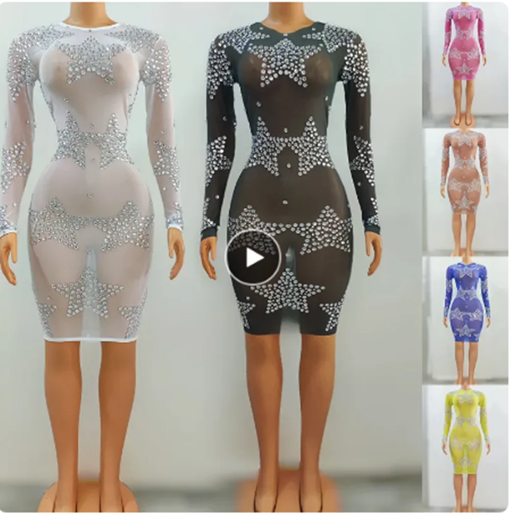 Stretch Star Rhinestons Dress Singer Dancer Performance Clothes Party Festival Carnival Clothing Drag Queen Costume
Stretch Star Rhinestons Dress Singer Dancer Performance Clothes Party Festival Carnival Clothing Drag Queen Costume