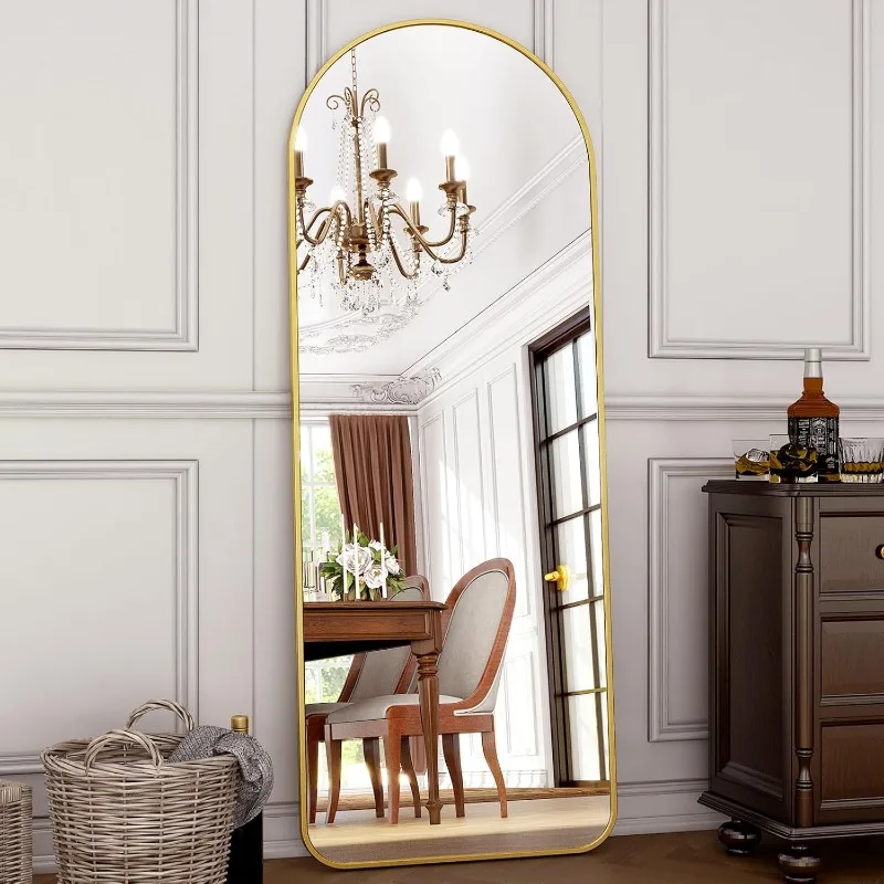 64"x21" Arched Full Length Mirror Floor Mirrors with Aluminum Alloy Frame Free-Standing Wall Mounted or Leaning Large Bedroom
64"x21" Arched Full Length Mirror Floor Mirrors with Aluminum Alloy Frame Free-Standing Wall Mounted or Leaning Large Bedroom