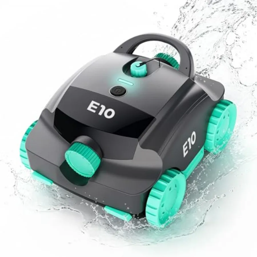Pool Vacuum for above-ground flat-bottom pools up to 860 sq.ft, green cordless robotic cleaner with dual-layer filtration, powe
Pool Vacuum for above-ground flat-bottom pools up to 860 sq.ft, green cordless robotic cleaner with dual-layer filtration, powe