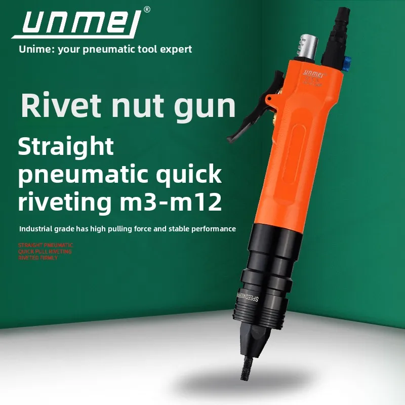 Straight Pneumatic Rivet Nut Gun, Nut Pulling Gun, Nut Setting Gun, Thread Opening Gun M3-M12
Straight Pneumatic Rivet Nut Gun, Nut Pulling Gun, Nut Setting Gun, Thread Opening Gun M3-M12