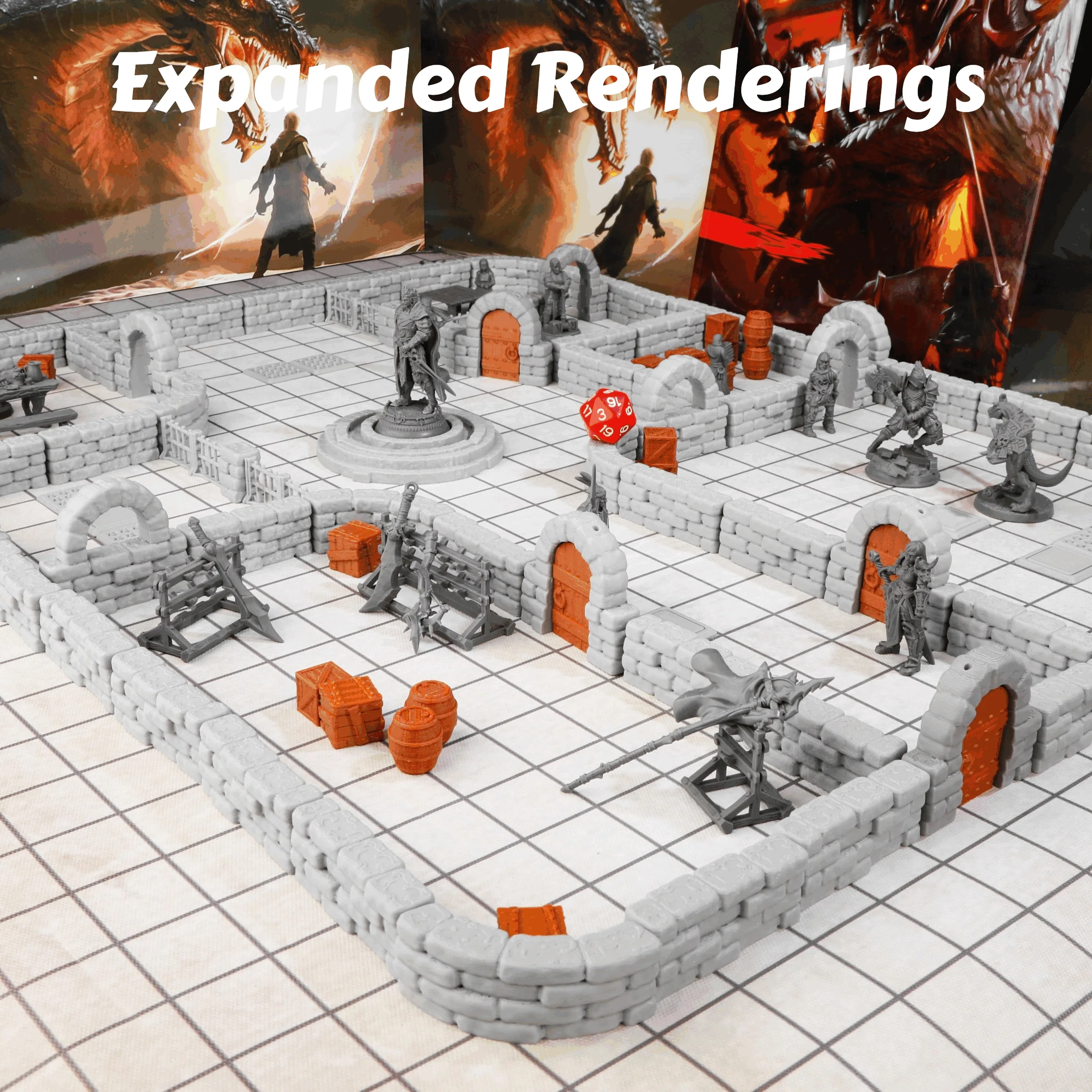 28mm Dungeon Walls Miniature Terrain Modular System, Terrain Building Accessories for Tabletop RPG Role Playing Game Scenes
28mm Dungeon Walls Miniature Terrain Modular System, Terrain Building Accessories for Tabletop RPG Role Playing Game Scenes