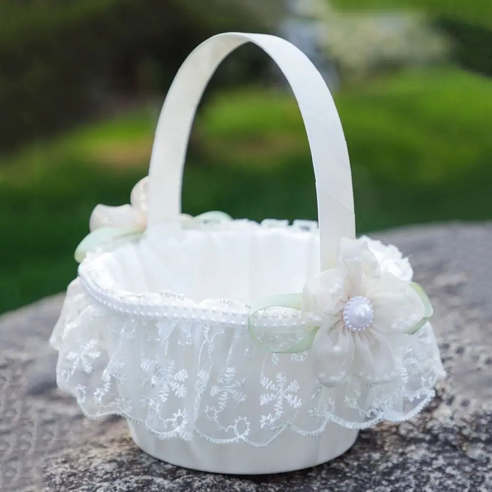 Кружевная свадебная корзина для цветов, лента с бантом, роза, цветок, корзина для девочек, свадебные принадлежности, контейнер для конфет
Кружевная свадебная корзина для цветов, лента с бантом, роза, цветок, корзина для девочек, свадебные принадлежности, контейнер для конфет