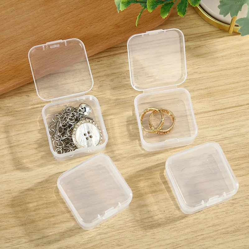 Square transparent mini storage box to store earrings, rings, mobile phone cards, headphones, etc. for portable use
Square transparent mini storage box to store earrings, rings, mobile phone cards, headphones, etc. for portable use