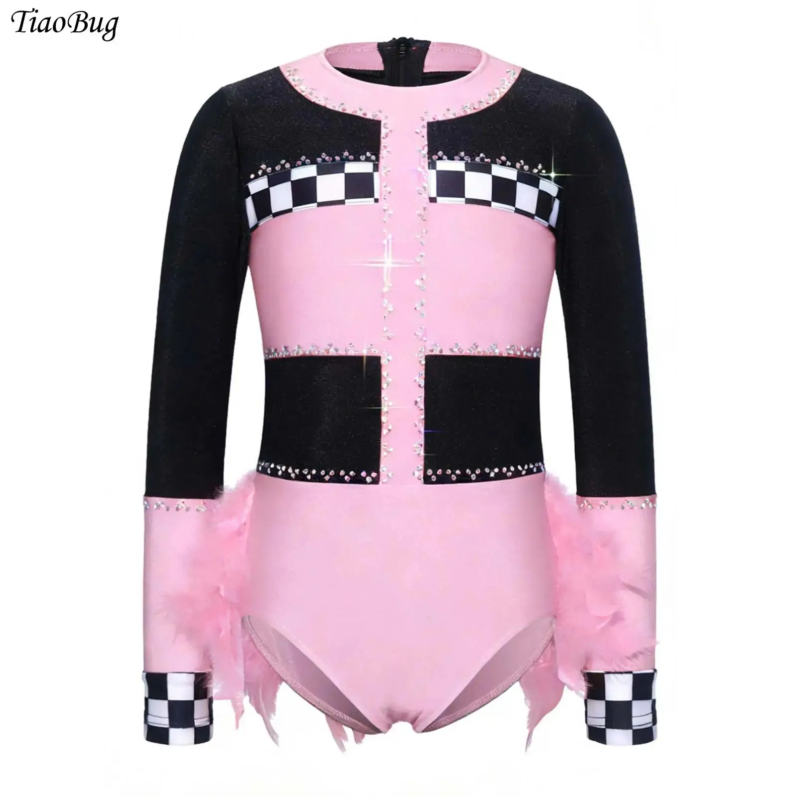 Girls Racing Driver Jumpsuit Sparking Rhinestones Long Sleeve Feather Skirted Bodysuit Leotard Ballet Gymnastics Skating Costume
Girls Racing Driver Jumpsuit Sparking Rhinestones Long Sleeve Feather Skirted Bodysuit Leotard Ballet Gymnastics Skating Costume