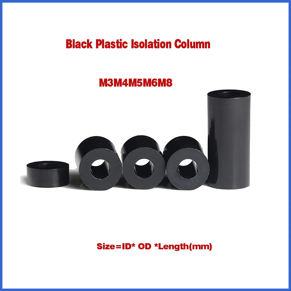 Black Plastic Isolation Column /Round Straight Through Insulating Cushion Column M3M4M5M6M8
Black Plastic Isolation Column /Round Straight Through Insulating Cushion Column M3M4M5M6M8
