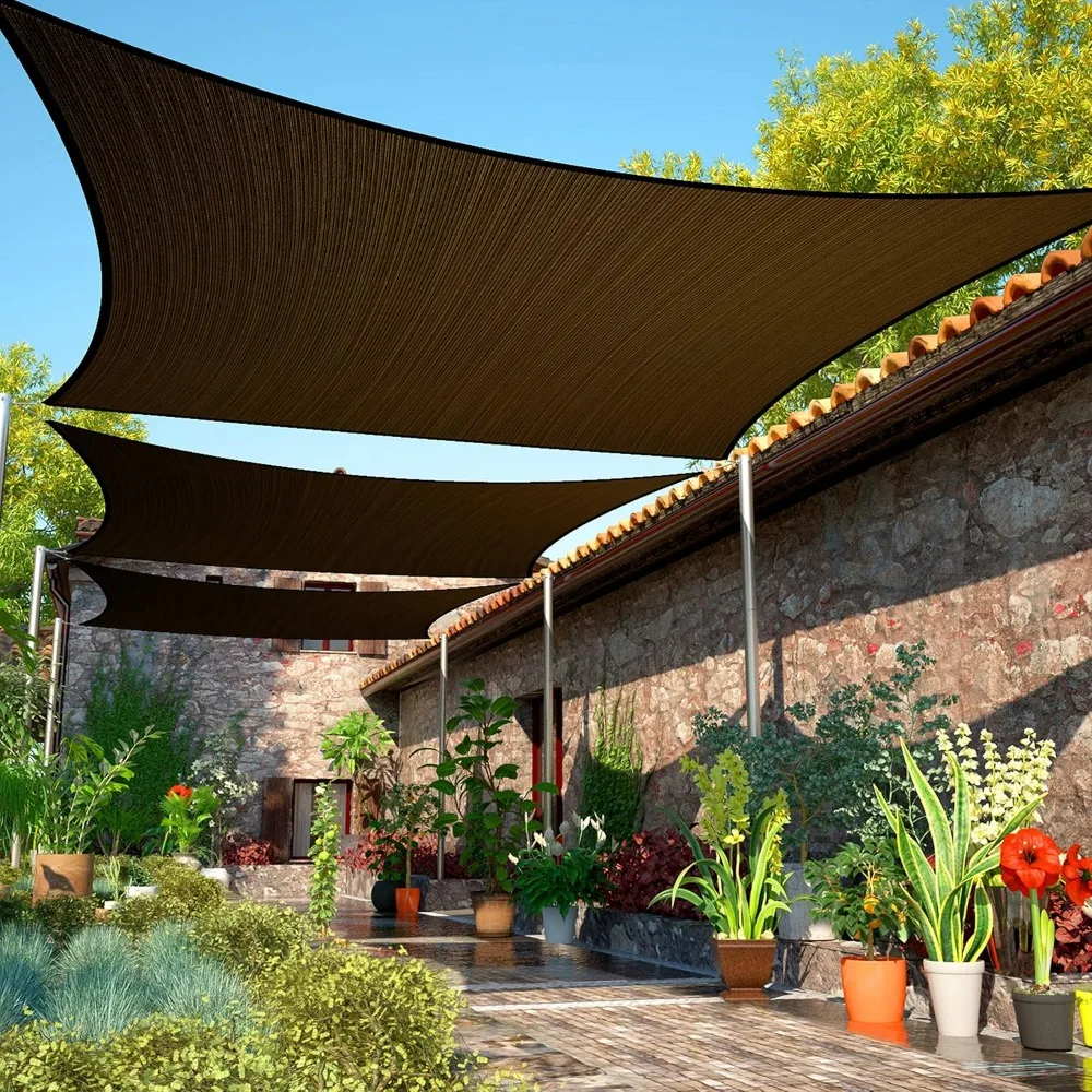 16' x 16' Brown Sun Shade Sail UPF50 Square Canopy Fabric Cloth Screen, Water and Air Permeable & UV Resistant, Heavy Duty, Car
16' x 16' Brown Sun Shade Sail UPF50 Square Canopy Fabric Cloth Screen, Water and Air Permeable & UV Resistant, Heavy Duty, Car