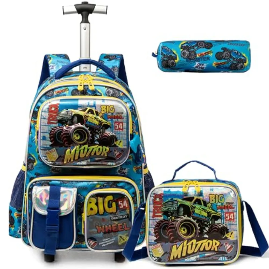 School Rolling Backpack for Boys 17" Multiple Function Pockets
School Rolling Backpack for Boys 17" Multiple Function Pockets