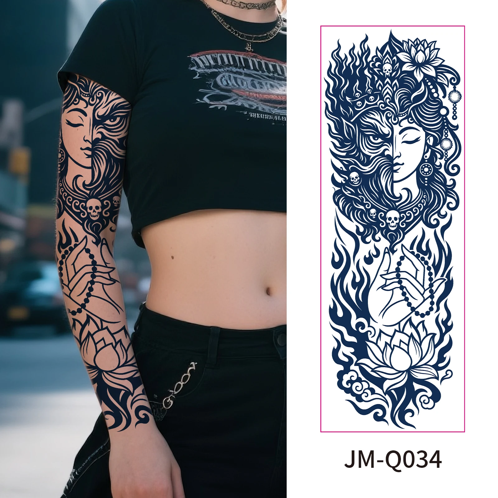 Non Reflective Semi Permanent Tattoo Herbal Juice Full Arm Water Transfer 2 Weeks Long Lasting Sticker Cosplay
Non Reflective Semi Permanent Tattoo Herbal Juice Full Arm Water Transfer 2 Weeks Long Lasting Sticker Cosplay