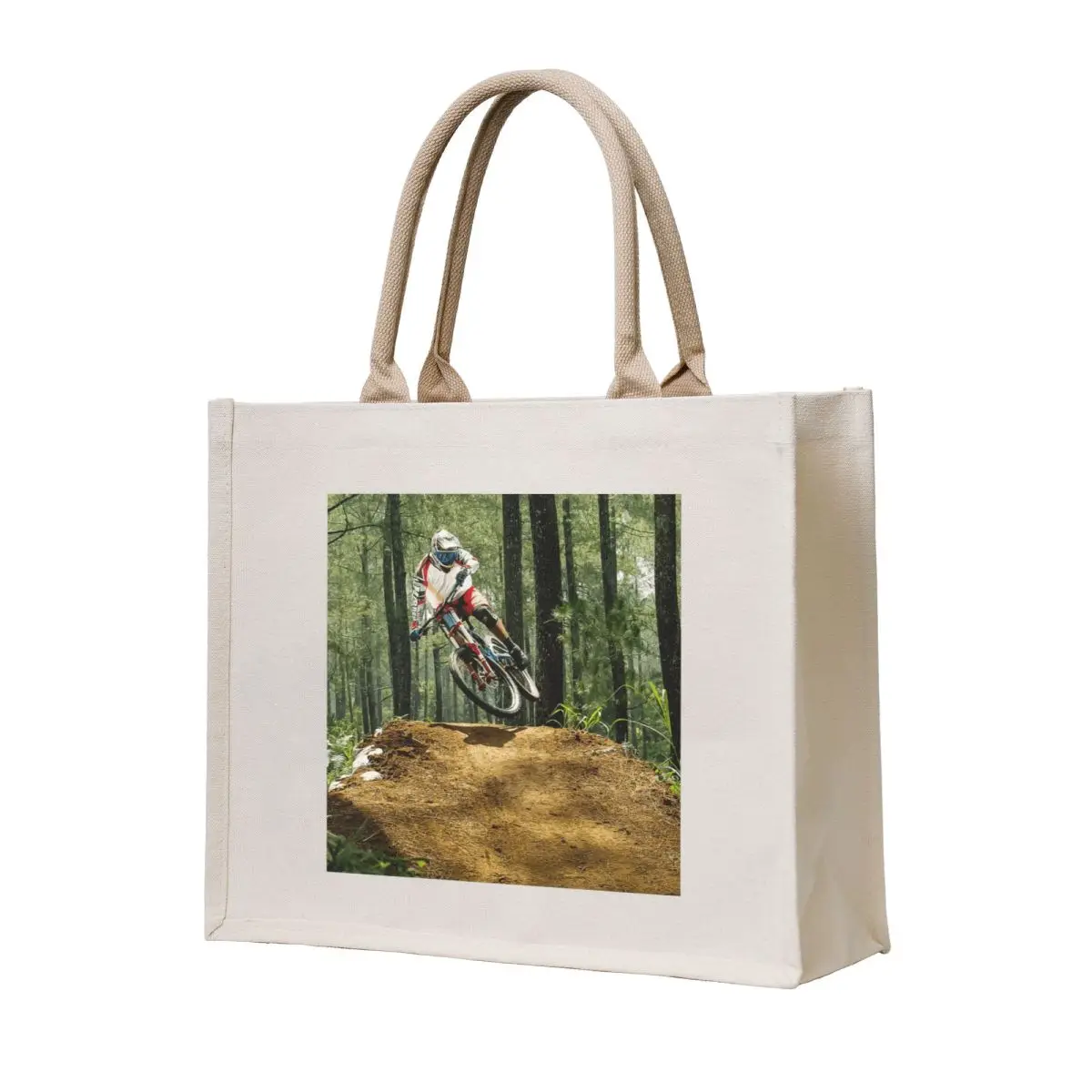 Mountain Biker over Jump. Tote Bag canvas bags custom canvas bag shopping bags foldable
Mountain Biker over Jump. Tote Bag canvas bags custom canvas bag shopping bags foldable