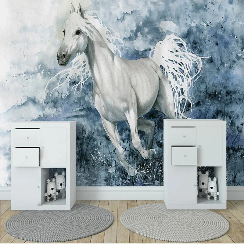 Custom European Oil Painting White Steed Wall Cloth Wallpaper For Living Room Bedroom Background Wall Decor Papel De Parede 3D
Custom European Oil Painting White Steed Wall Cloth Wallpaper For Living Room Bedroom Background Wall Decor Papel De Parede 3D