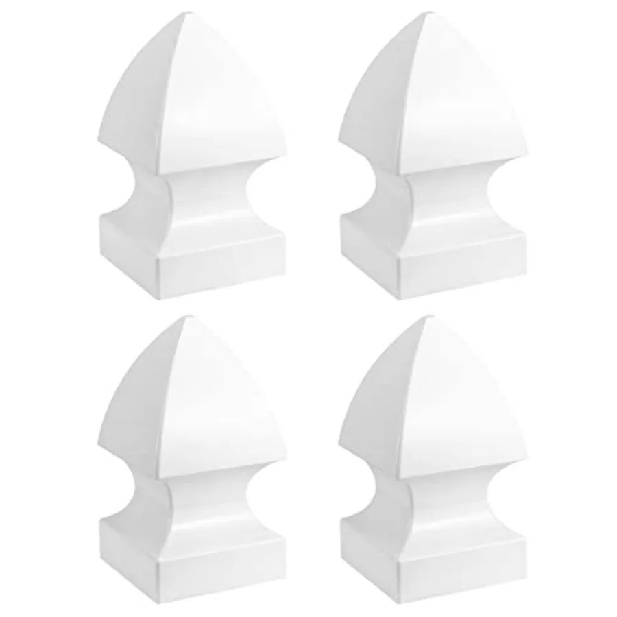 QWORK 4 Pack 5" Vinyl Fence Post Cap in Gothic Style - Outdoor Post Cover for 5" x 5" Vinyl Decks, Patios, Porches, Mailbox Pos
QWORK 4 Pack 5" Vinyl Fence Post Cap in Gothic Style - Outdoor Post Cover for 5" x 5" Vinyl Decks, Patios, Porches, Mailbox Pos