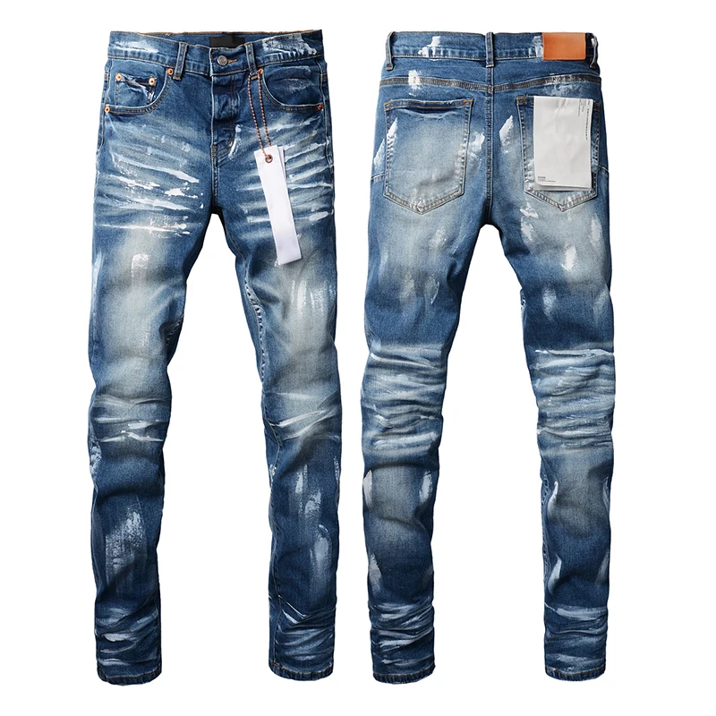 Streetwear Men's Purples Jeans Vintage Do Old Skinny Straight Jeans White Painted Jeans Unsiex Pants Male
Streetwear Men's Purples Jeans Vintage Do Old Skinny Straight Jeans White Painted Jeans Unsiex Pants Male