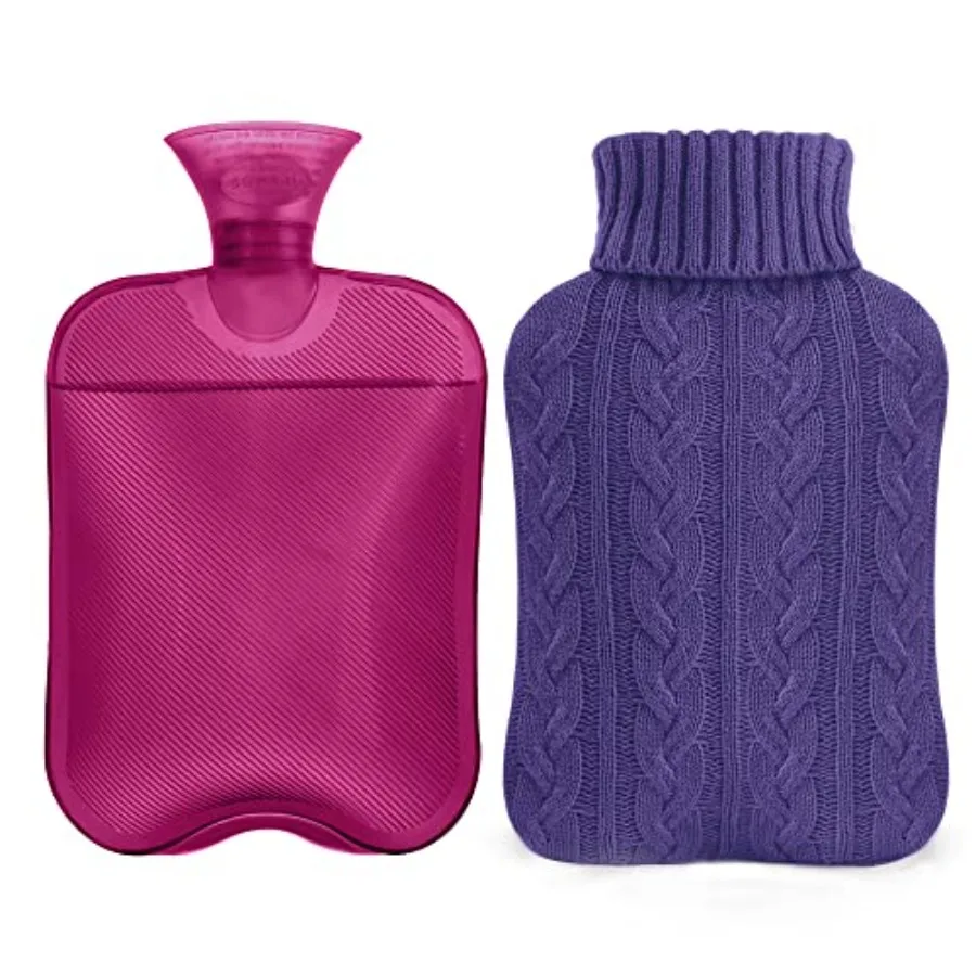 Hot Water Bottle with Knitted Cover, 2L Hot Water Bag for Hot and Cold Compress, Hand Feet Warmer, Ideal for Menstrual Cramps,
Hot Water Bottle with Knitted Cover, 2L Hot Water Bag for Hot and Cold Compress, Hand Feet Warmer, Ideal for Menstrual Cramps,
