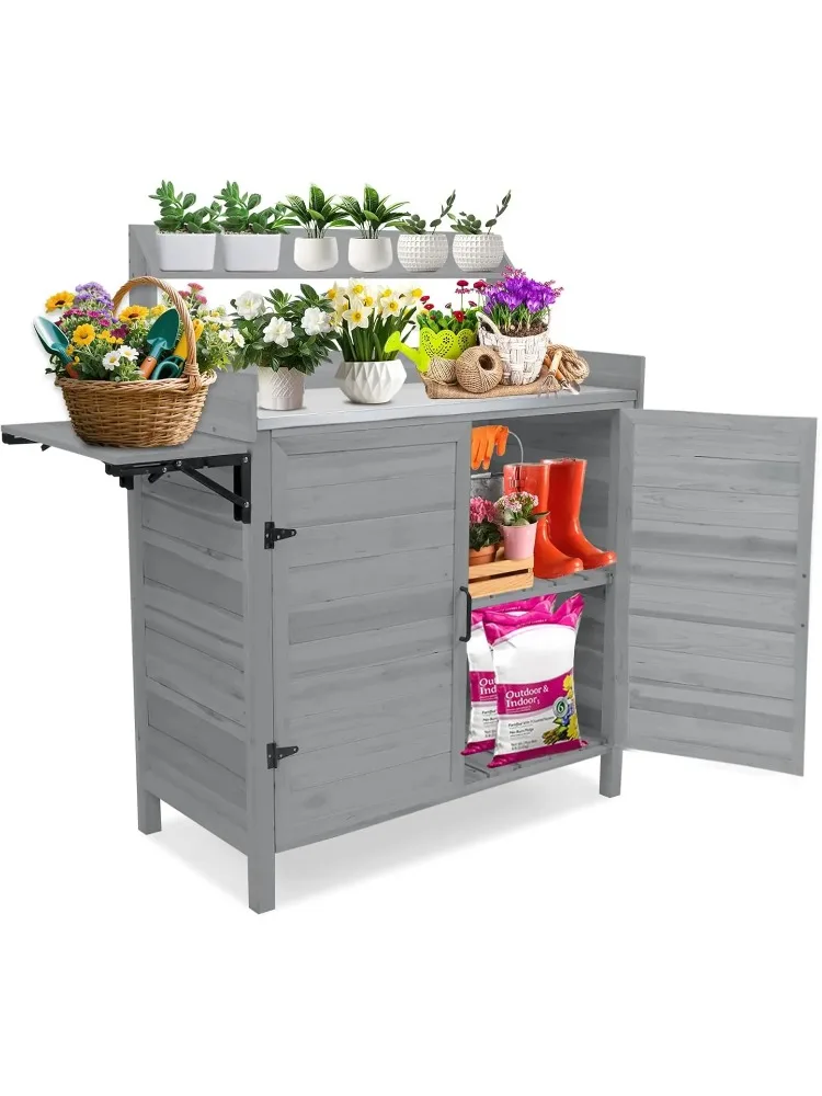 Potting Bench for Outside Garden Potting Table with Storage Cabinet Foldable Shelf Multipurpose Garden Workstation Wooden Outdo
Potting Bench for Outside Garden Potting Table with Storage Cabinet Foldable Shelf Multipurpose Garden Workstation Wooden Outdo