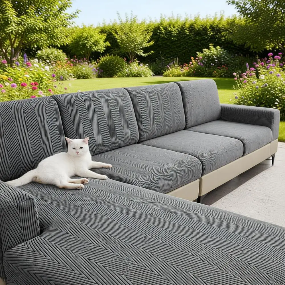 Gray Washable Elastic Sofa Seat Covers for Sectional Sofas and Chaise with Pet Protection
Gray Washable Elastic Sofa Seat Covers for Sectional Sofas and Chaise with Pet Protection