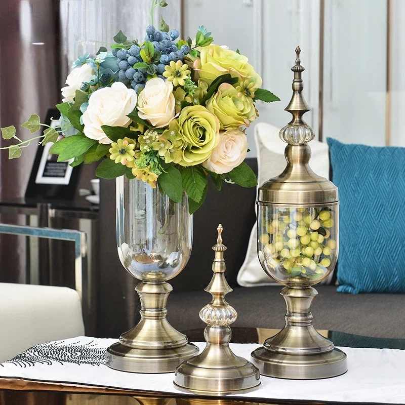 American European Style Vases Home Decor Living Room Crystal Glass Vases Flower Sets Dining Table Decorations
American European Style Vases Home Decor Living Room Crystal Glass Vases Flower Sets Dining Table Decorations