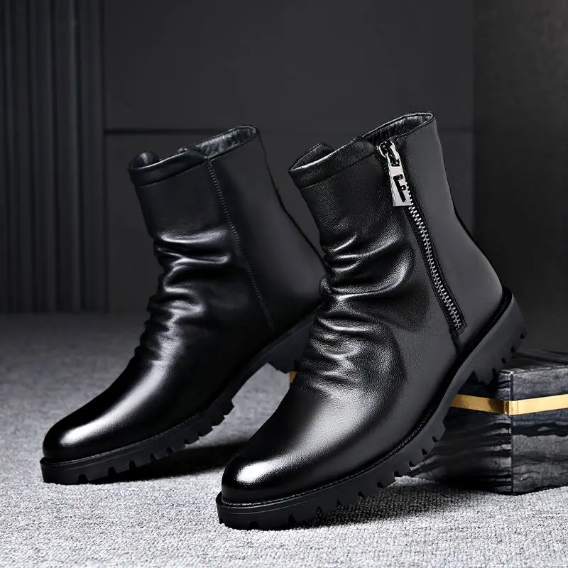 2025 Autumn Men's Leather British Cowhide Warm Fashion Medium Zipper Chelsea Boots
2025 Autumn Men's Leather British Cowhide Warm Fashion Medium Zipper Chelsea Boots