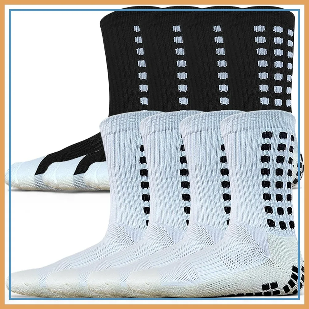 4 Pairs Anti Slip Grip Socks for Soccer Basketball Athletic Sports
4 Pairs Anti Slip Grip Socks for Soccer Basketball Athletic Sports