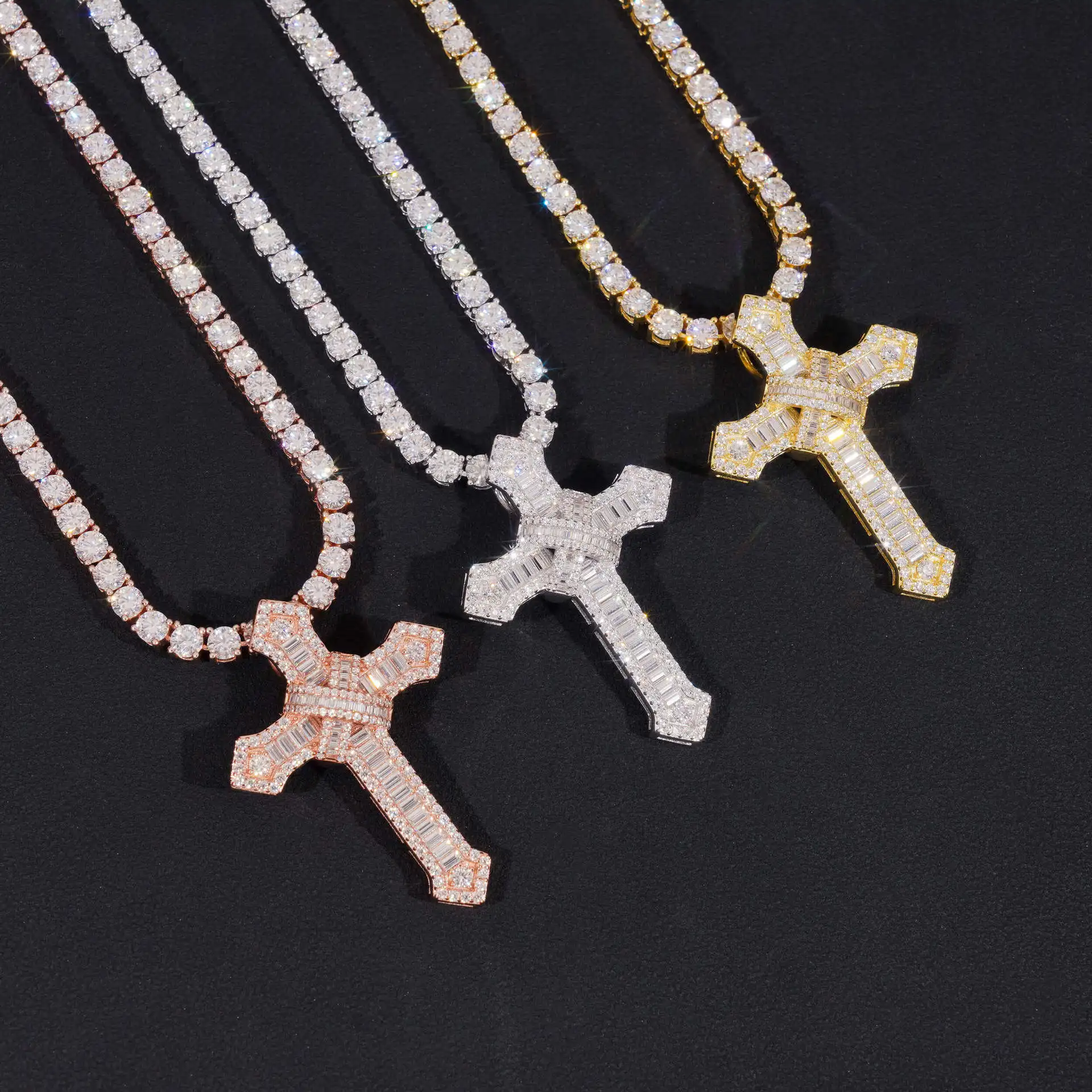 Pass Diamond Tester New Design Top Quality Moissanite Hip Hop Jewelry 925 Sterling Silver Cross Pendant
Pass Diamond Tester New Design Top Quality Moissanite Hip Hop Jewelry 925 Sterling Silver Cross Pendant