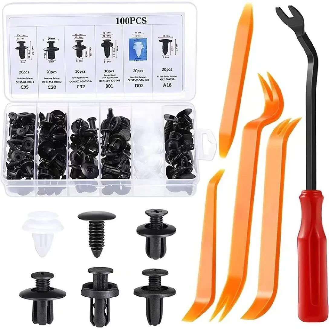 Auto Fastener Clip Assortment Car Body Push Retainer Pin Rivet Bumper Door Trim Panel Fastener Kit Automotive Clips Set
Auto Fastener Clip Assortment Car Body Push Retainer Pin Rivet Bumper Door Trim Panel Fastener Kit Automotive Clips Set