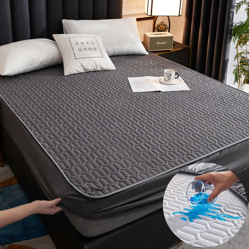 Waterproof Thicken Mattress Pad Protector Adjustable Fitted Sheets Bed Covers Anti-bacterial Pad For Bed 120x200 160x200 180x200
Waterproof Thicken Mattress Pad Protector Adjustable Fitted Sheets Bed Covers Anti-bacterial Pad For Bed 120x200 160x200 180x200