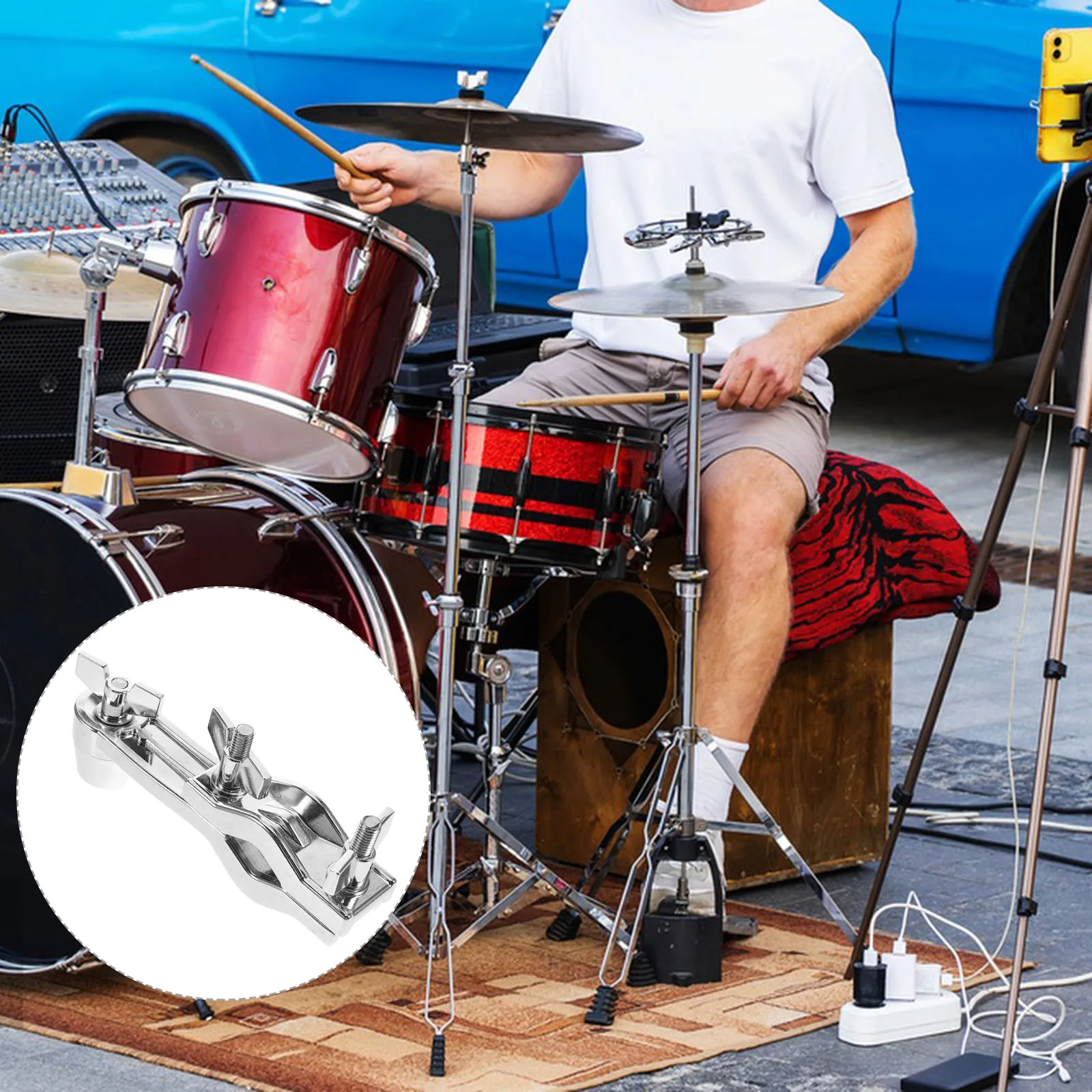 Mount Extension Rack Drum Clamp Kit Silver Metal Bracket Sturdy Iron Clip for Drummers Extension Cowbell Clips Cowbell
Mount Extension Rack Drum Clamp Kit Silver Metal Bracket Sturdy Iron Clip for Drummers Extension Cowbell Clips Cowbell
