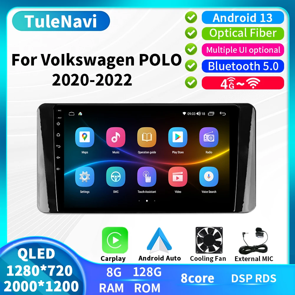 Auto Radio For Volkswagen Polo Mk6 VI 6 2020 2021 2022 Car Radio Multimedia Video Player Navigation Stereo GPS Android 13
Auto Radio For Volkswagen Polo Mk6 VI 6 2020 2021 2022 Car Radio Multimedia Video Player Navigation Stereo GPS Android 13