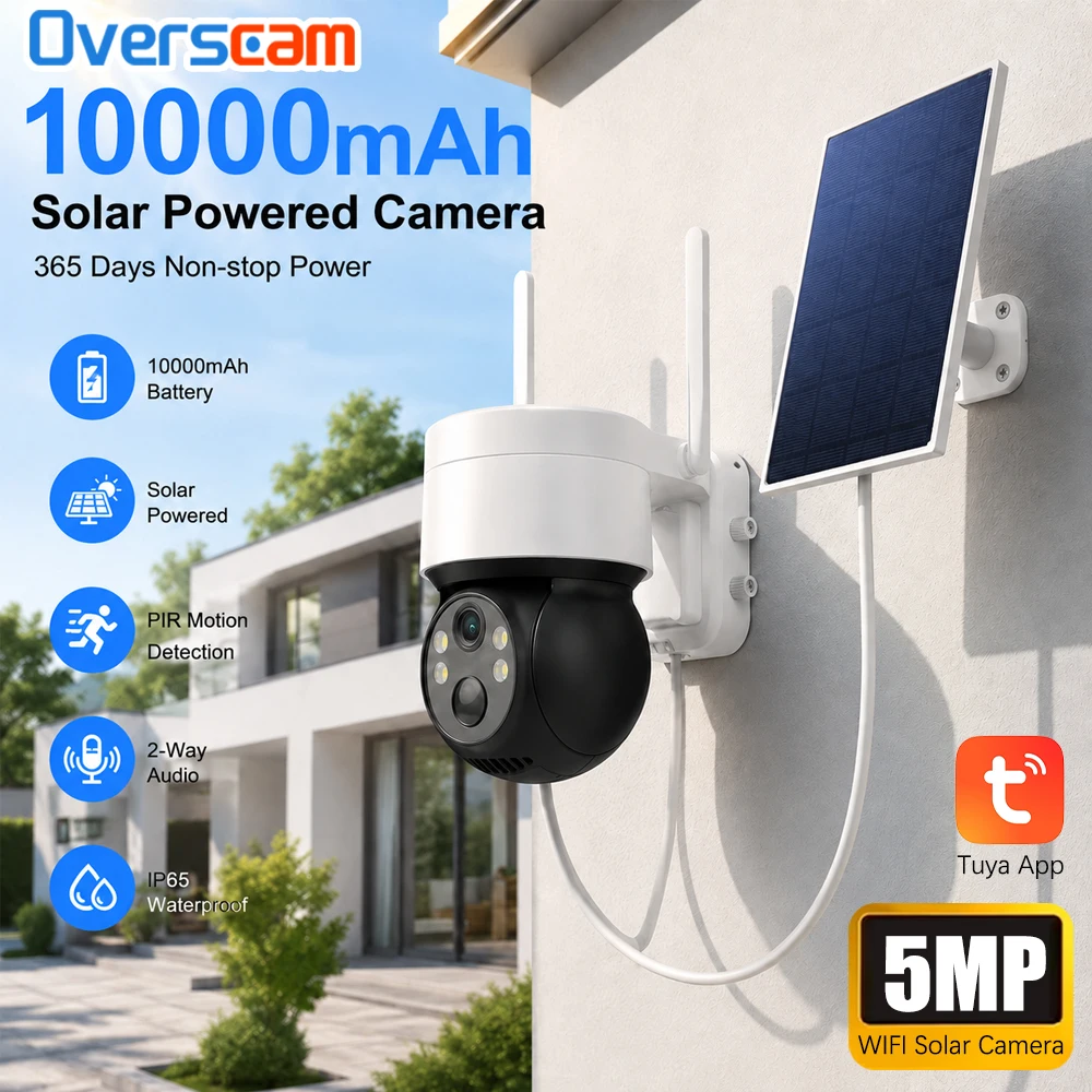 Smart 10MP WIFI Monitor Outdoor Wireless Solar PTZ IP Camera Video Surveillance Camera Built-in Battery Long Time Standby TUYA
Smart 10MP WIFI Monitor Outdoor Wireless Solar PTZ IP Camera Video Surveillance Camera Built-in Battery Long Time Standby TUYA