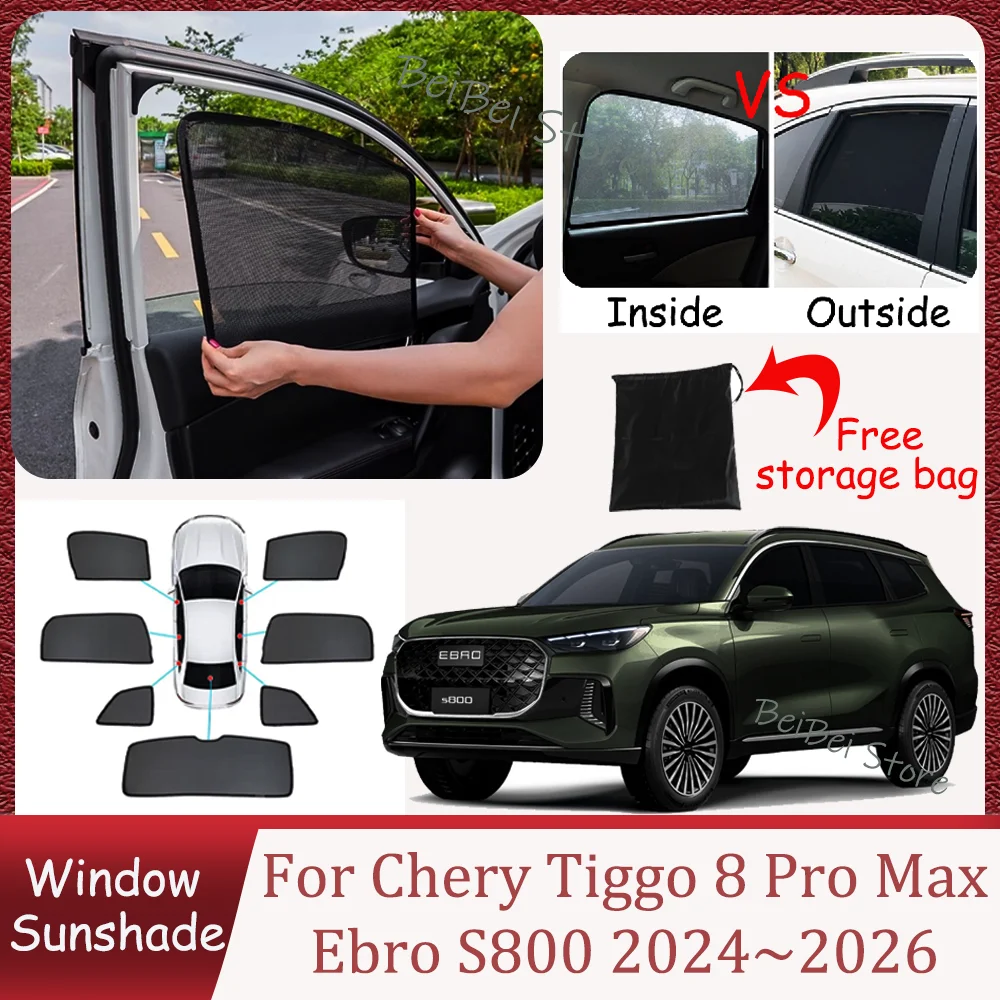 For Chery Tiggo 8 Pro Max Ebro S800 2024~2026 2025 Car Magnetic Mesh Privacy Sunshade Side Window Sun Shade Interior Accessories
For Chery Tiggo 8 Pro Max Ebro S800 2024~2026 2025 Car Magnetic Mesh Privacy Sunshade Side Window Sun Shade Interior Accessories