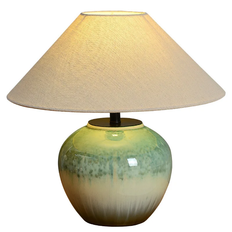 New Chinese style, ceramic wabi-sabi wind, ceramic pot retro desk lamp, bedroom bedside lamp
New Chinese style, ceramic wabi-sabi wind, ceramic pot retro desk lamp, bedroom bedside lamp
