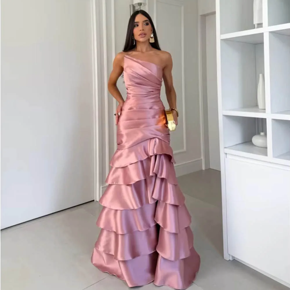 Customized Pink Tiered Ruffle Mermaid Corset Prom Dresses Sleeveless Vestidos Noche Floor-Length Formal Evening 2026 Prom Gowns
Customized Pink Tiered Ruffle Mermaid Corset Prom Dresses Sleeveless Vestidos Noche Floor-Length Formal Evening 2026 Prom Gowns
