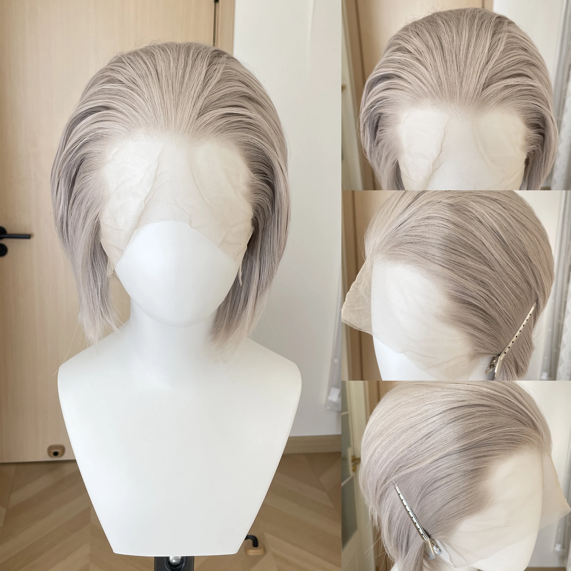 Widow‘s Peak Milk Ash Synthetic Wigs for Men 13x4 Lace Front Wig Gray Short Bob Cut Cosplay Wigs for Women 150% Density Glueless
Widow‘s Peak Milk Ash Synthetic Wigs for Men 13x4 Lace Front Wig Gray Short Bob Cut Cosplay Wigs for Women 150% Density Glueless