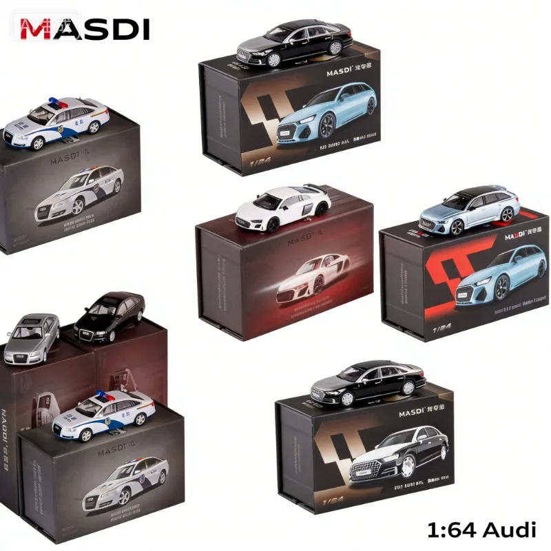 MASDI 1:64 Audi, литая модель автомобиля из сплава, подарок для мальчиков, высококачественная статическая коллекционная модель для взрослых, праздничный подарок.
MASDI 1:64 Audi, литая модель автомобиля из сплава, подарок для мальчиков, высококачественная статическая коллекционная модель для взрослых, праздничный подарок.