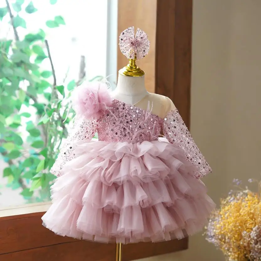 2024 Children's Evening Dress Bow Mesh Sequined Design Kids Catwalk Host Wedding Birthday Eid Girls Dresses A3610
2024 Children's Evening Dress Bow Mesh Sequined Design Kids Catwalk Host Wedding Birthday Eid Girls Dresses A3610