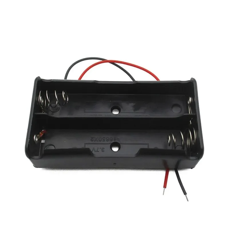 3.7V Battery Storage Box Plastic 18650 Case Cover 2 Slots Way DIY Batteries Clip Holder Container With Wire Leads Pin
3.7V Battery Storage Box Plastic 18650 Case Cover 2 Slots Way DIY Batteries Clip Holder Container With Wire Leads Pin