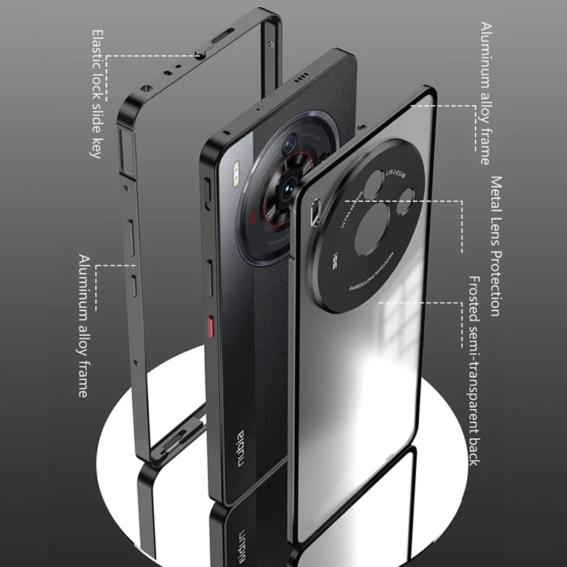 Metal Phone Case Spring Lock Buckle for Nubia Z60 Z50S Pro Z70 Ultra Full Lens Protection Single Sided Matte Back Cover Cases
Metal Phone Case Spring Lock Buckle for Nubia Z60 Z50S Pro Z70 Ultra Full Lens Protection Single Sided Matte Back Cover Cases