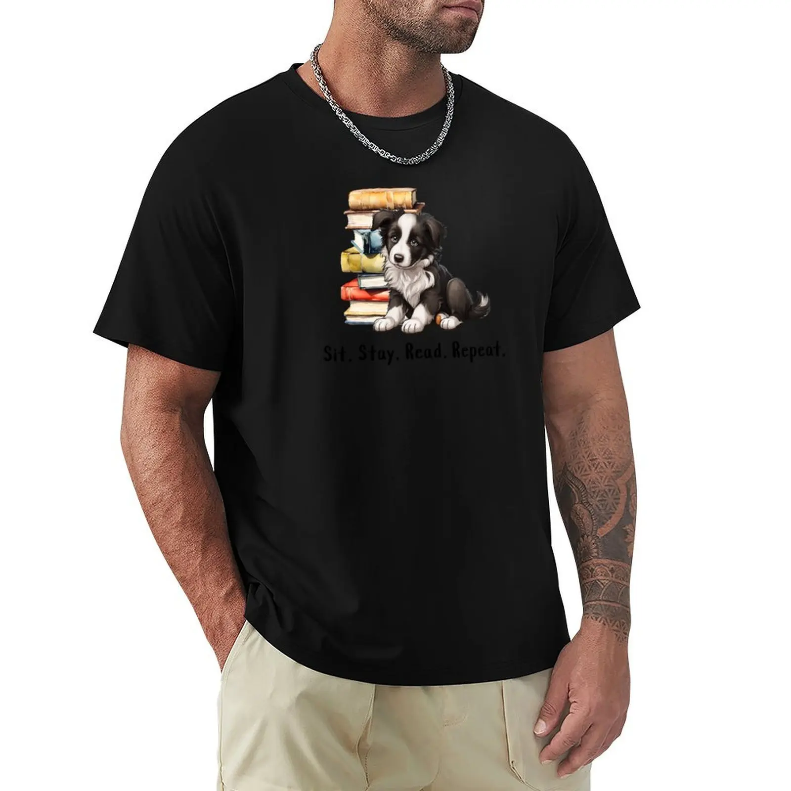 Sit, Stay, Read, Repeat T-Shirt Active Wear Sports T-Shirt for Men
Sit, Stay, Read, Repeat T-Shirt Active Wear Sports T-Shirt for Men