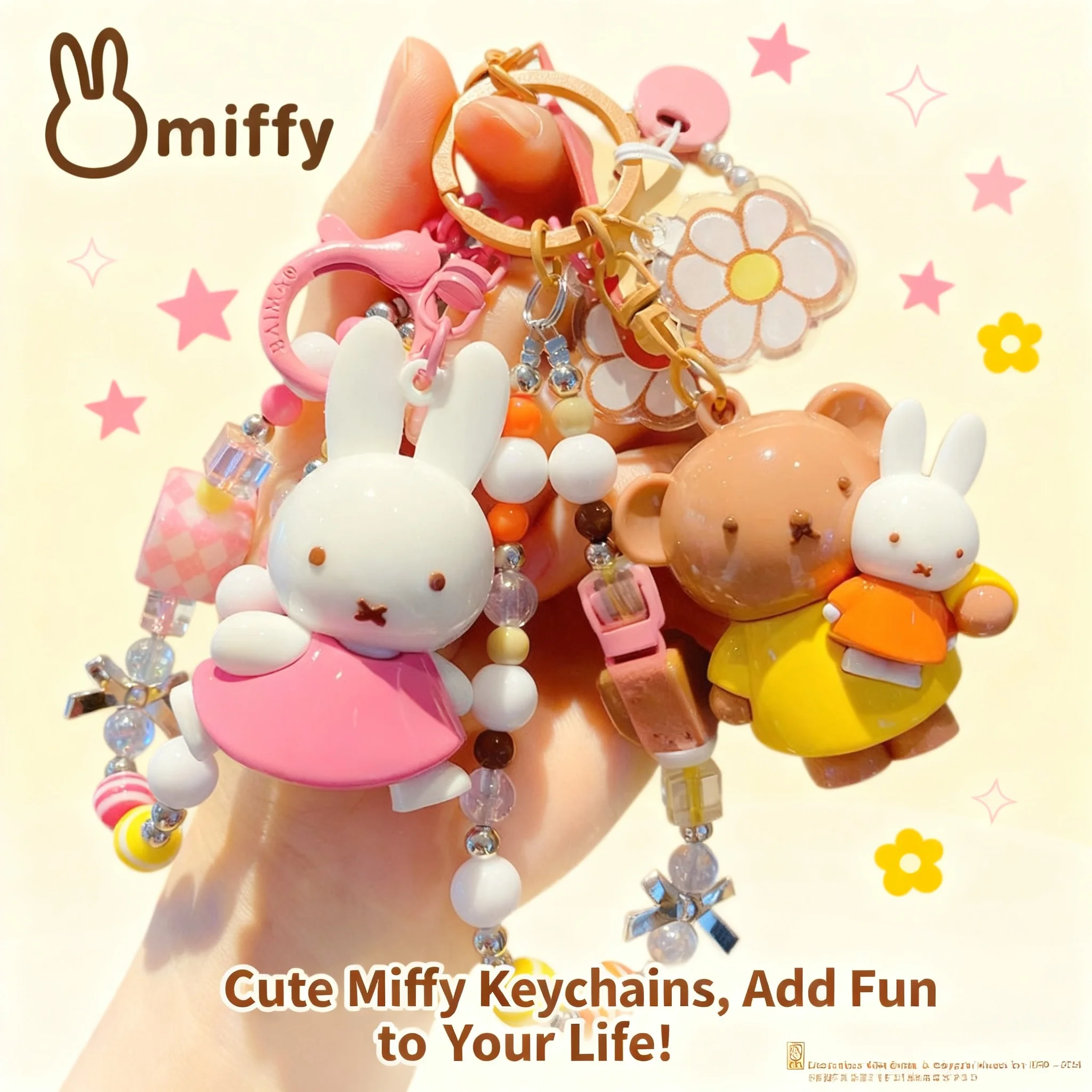 Kawaii Miffy Boris Doll Keychain Pendant Creative DIY Couple Keychain Backpack Gift for Girl
Kawaii Miffy Boris Doll Keychain Pendant Creative DIY Couple Keychain Backpack Gift for Girl