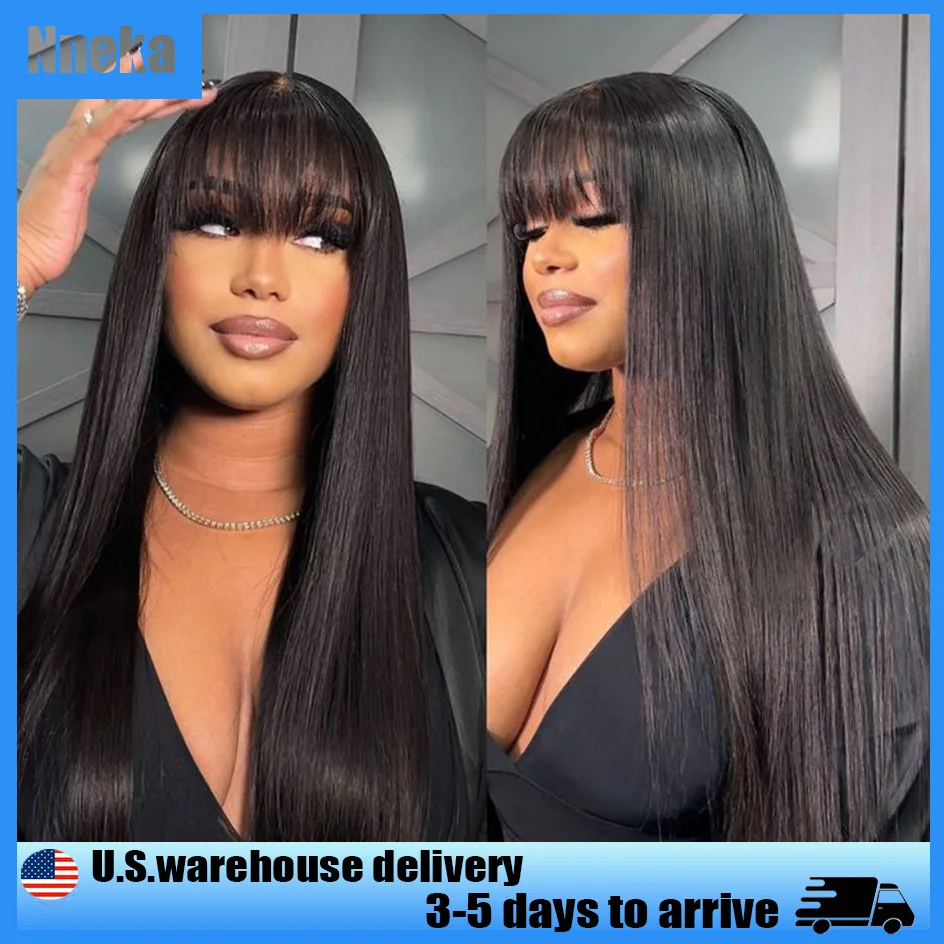 Nneka 30 Inch 200% Density Body Wave Human Hair Wigs Full Woven With Bangs Wig Full Machine Loose Body Wave Black Wig Human Hair
Nneka 30 Inch 200% Density Body Wave Human Hair Wigs Full Woven With Bangs Wig Full Machine Loose Body Wave Black Wig Human Hair