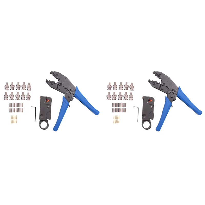 A59Z-2Set Coax Rf/Bnc Crimp Tools For Rg58 / Rg59 / Rg6 With 20Pcs Bnc Plug Crimp Connector Set
A59Z-2Set Coax Rf/Bnc Crimp Tools For Rg58 / Rg59 / Rg6 With 20Pcs Bnc Plug Crimp Connector Set