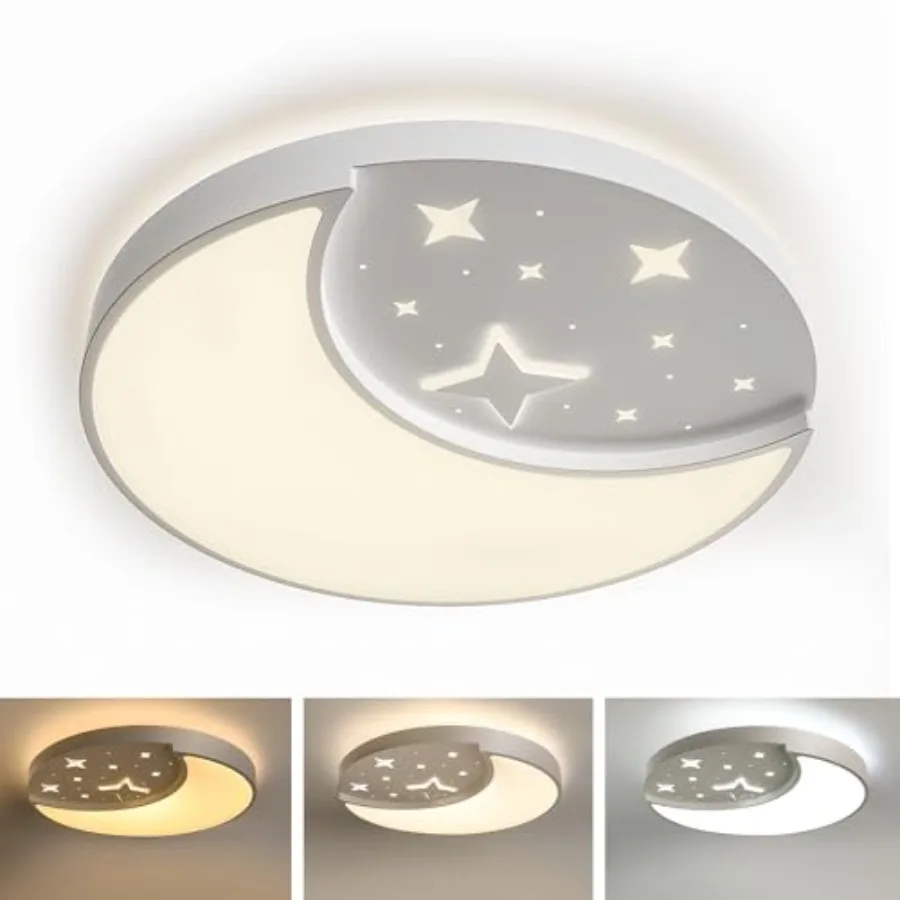 Flush Mount Ceilg Light for,30W Large Modern LED Ceilg Lights, 3000K/4500K/6500K Selectable, Moon and Star Ceiling Light Fixtur
Flush Mount Ceilg Light for,30W Large Modern LED Ceilg Lights, 3000K/4500K/6500K Selectable, Moon and Star Ceiling Light Fixtur