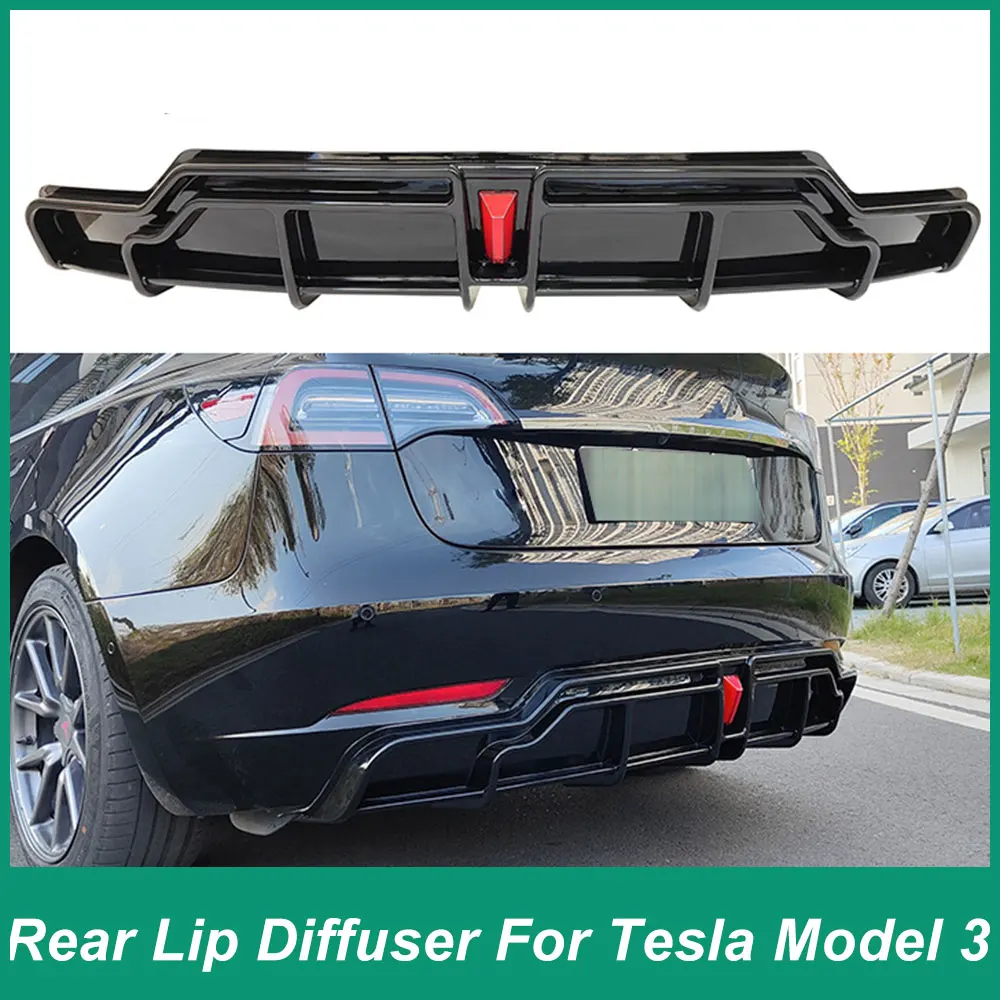 For Tesla Model3 2018-2023 Sedan Rear Bumper Diffuser Protective Plate Splitter ABS Material Automotive Accessories BlackCarbon
For Tesla Model3 2018-2023 Sedan Rear Bumper Diffuser Protective Plate Splitter ABS Material Automotive Accessories BlackCarbon