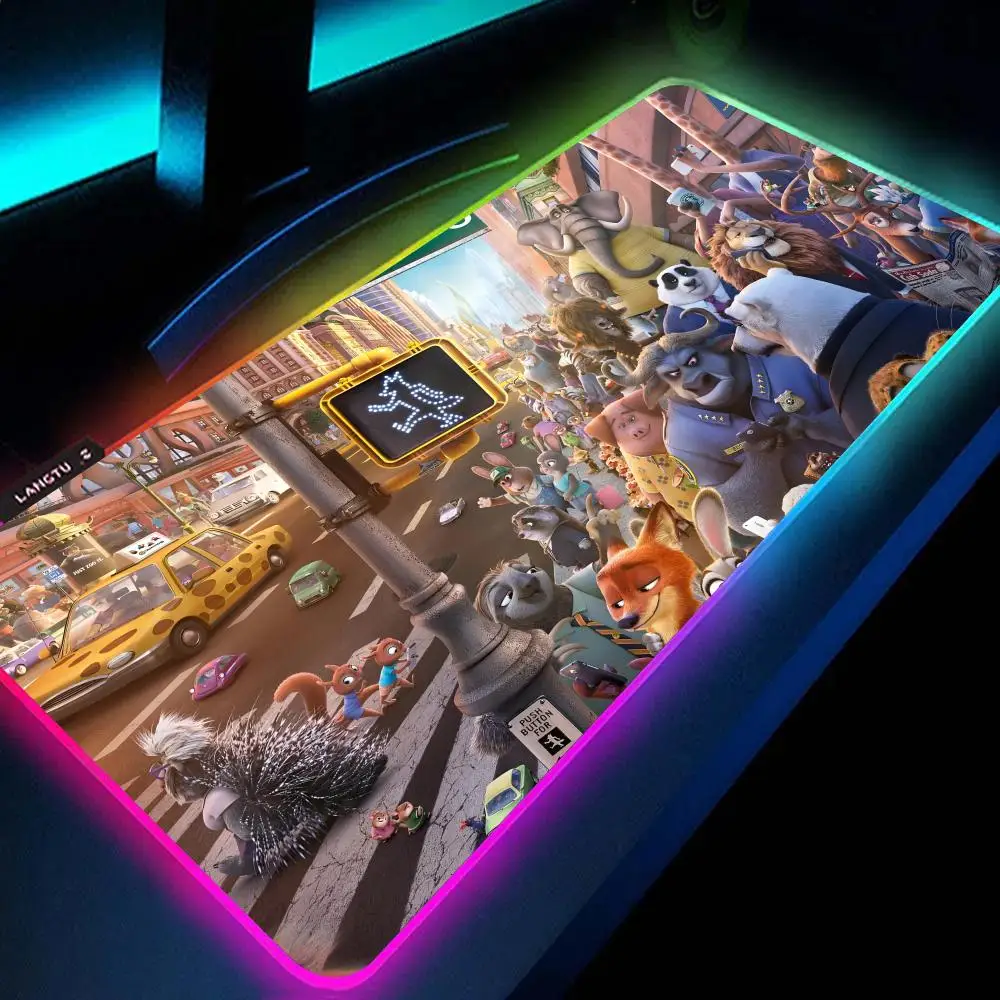 Anime Z-Zootopia Mouse Pad RGB Large Gaming Mouse Pad Non-slip Rubber Base Keyboard Pad Extra Large Luminous LED Mouse Pad
Anime Z-Zootopia Mouse Pad RGB Large Gaming Mouse Pad Non-slip Rubber Base Keyboard Pad Extra Large Luminous LED Mouse Pad