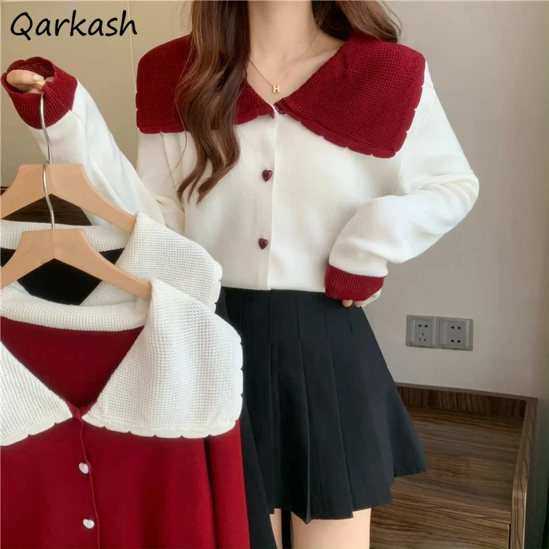 Cardigan Women Spring Fashion Sweet Tops Peter Pan Collar Knitted Sweaters Student Daily Preppy Style Lovely Leisure Vintage Top
Cardigan Women Spring Fashion Sweet Tops Peter Pan Collar Knitted Sweaters Student Daily Preppy Style Lovely Leisure Vintage Top